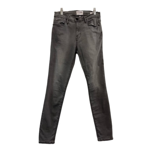 Frame Le High Skinny Grayson Jeans Stretch Charcoal Womens Size 28 - Picture 1 of 6